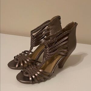 Seychelles Bronze Braided Heels